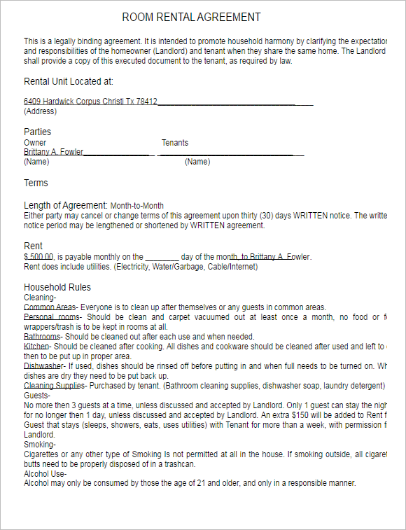 10+ Rental Lease Agreement Templates Free Word, Doc Formats