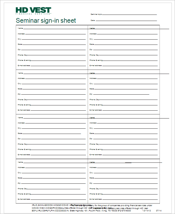 67+ Sign In Sheet Templates Free PDF, Excel Documents