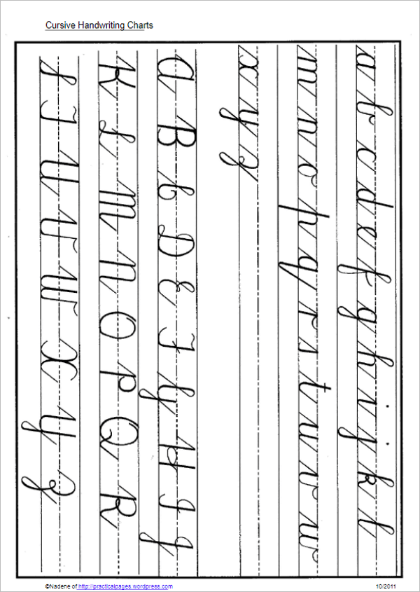 30+ Printable Handwriting Chart Templates Free PDF, Word, Excel Format