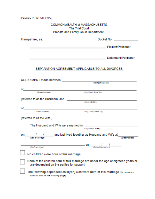 107+ Free Divorce Papers Templates PDF, Samples, Examples