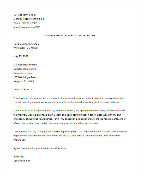 15+ Free Follow Up Letter Templates Sample Word Formats