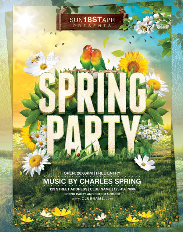 Spring Event Poster Template Word Templates