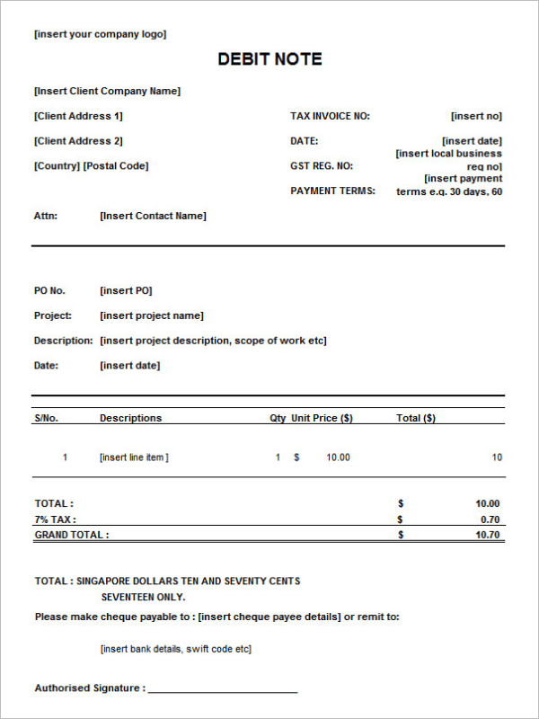16+ Free Debit Memo Templates Word, PDF, Excel Formats