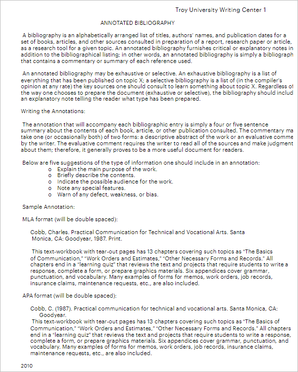 17+ Annotated Bibliography Maker / Generator Free Example Templates