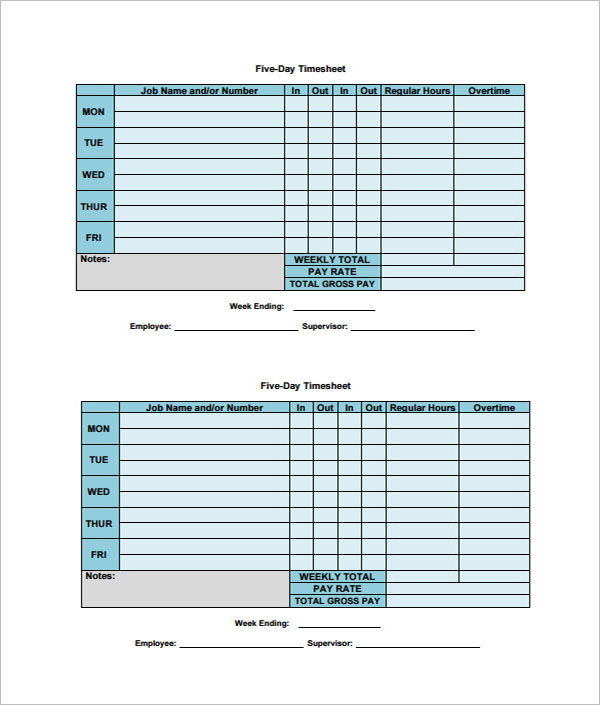 11+ Free Weekly Paycheck Calculator Excel, PDF, Doc, Word Formats