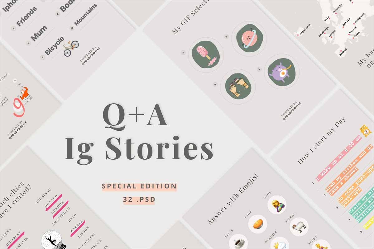 Q+A Stories Templates Instagram Templates Creative Template