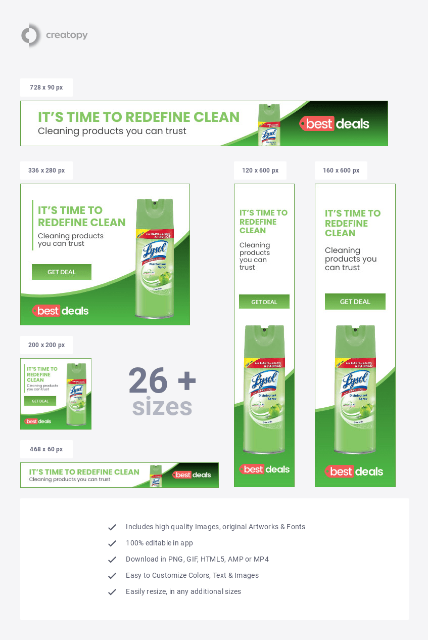 Best Deals Cleaning Products Ad Template Creatopy
