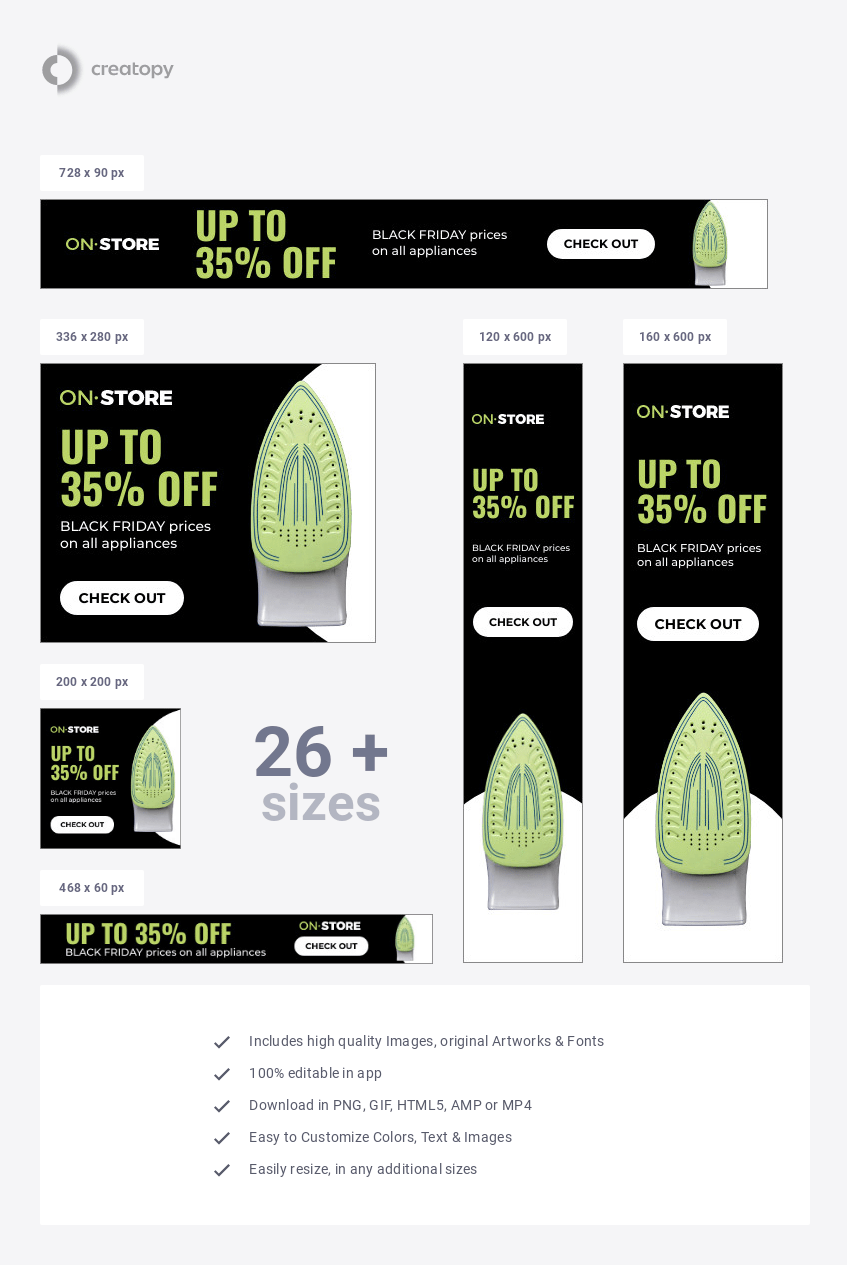 Black Friday Prices on all Appliances Ad Template Creatopy