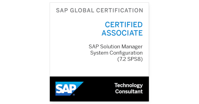 SAP Certified Technology Associate SAP Solution Manager Mandatory and