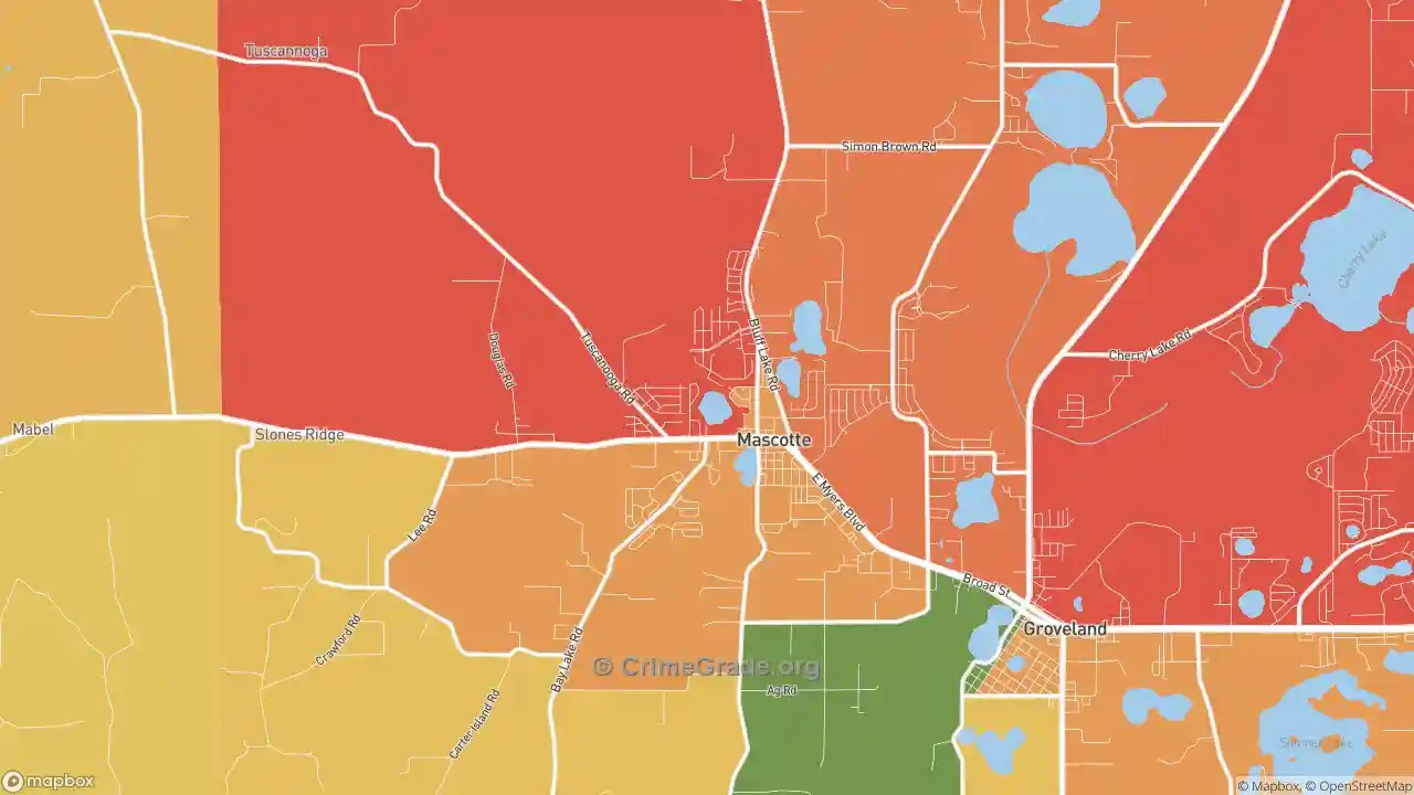 Mascotte, FL Arson Rates and Arson Maps