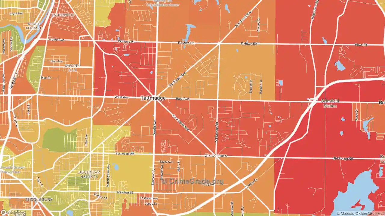 Tallmadge, OH Arson Rates and Arson Maps