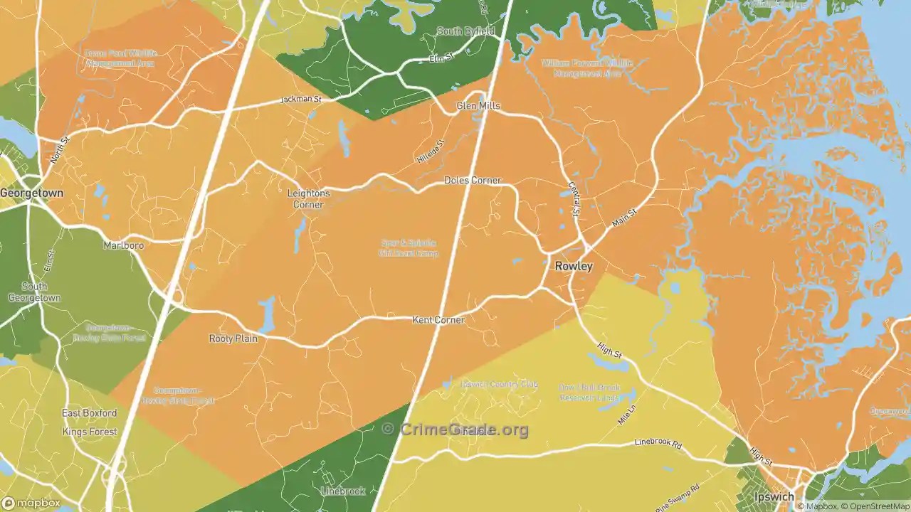 Rowley, MA Assault Rates and Assault Maps