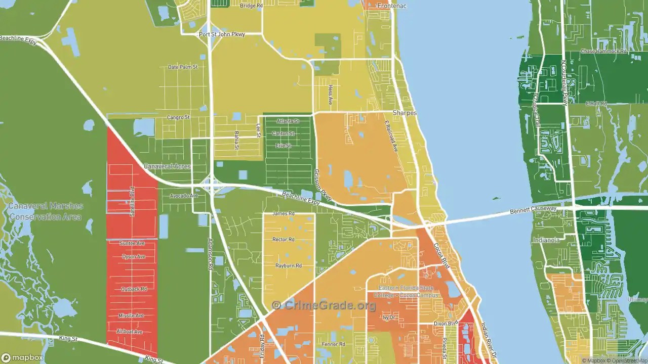 The Safest and Most Dangerous Places in Cocoa, FL Crime Maps and
