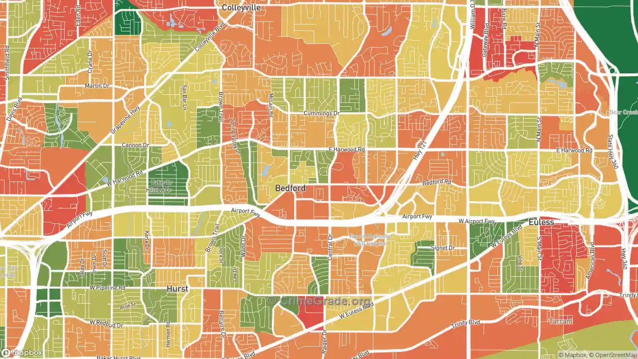 Bedford, TX Murder Rates and Murder Maps