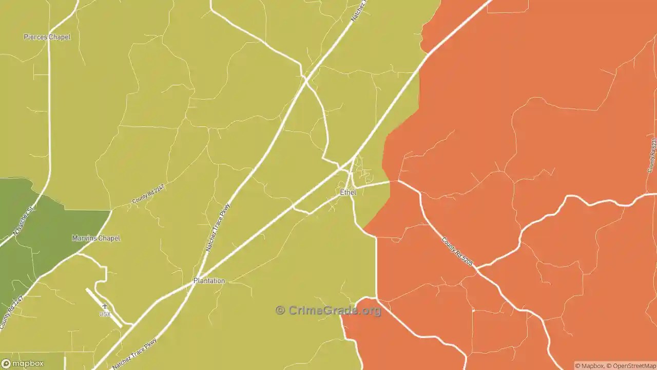 Ethel, MS Murder Rates and Murder Maps