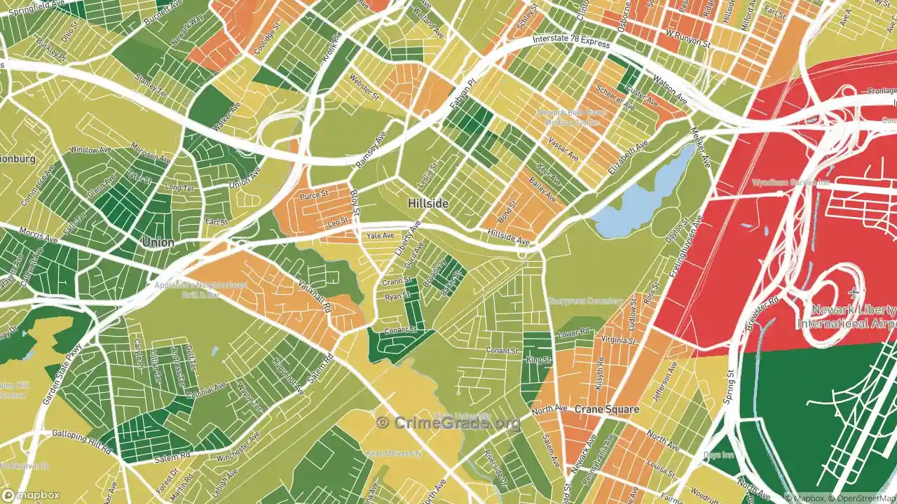 Hillside, NJ Murder Rates and Murder Maps