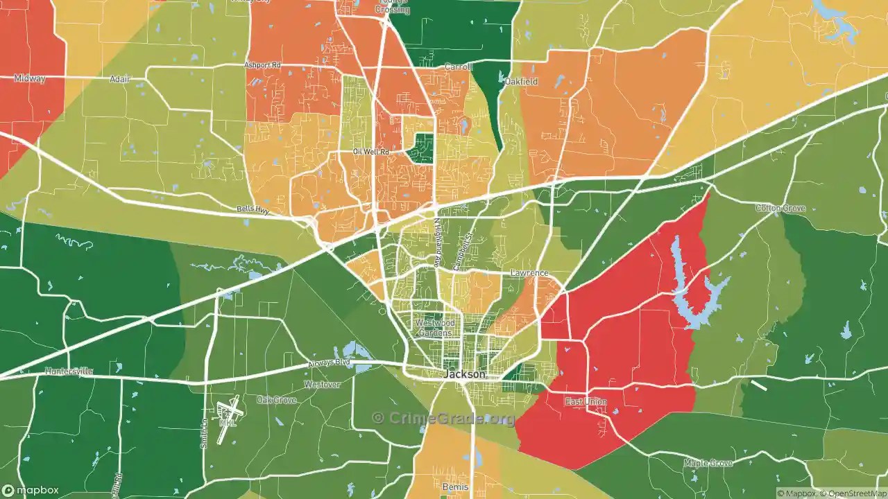Jackson, TN Murder Rates and Murder Maps