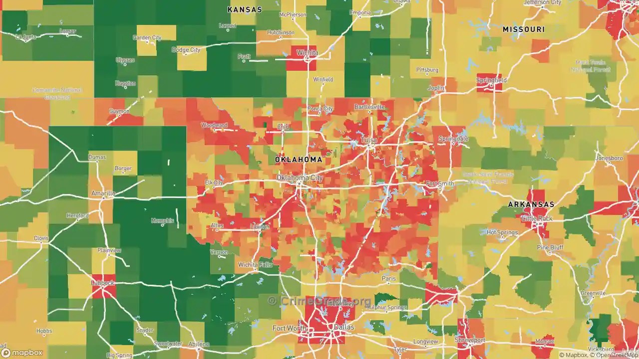 Oklahoma Murder Rates and Murder Maps