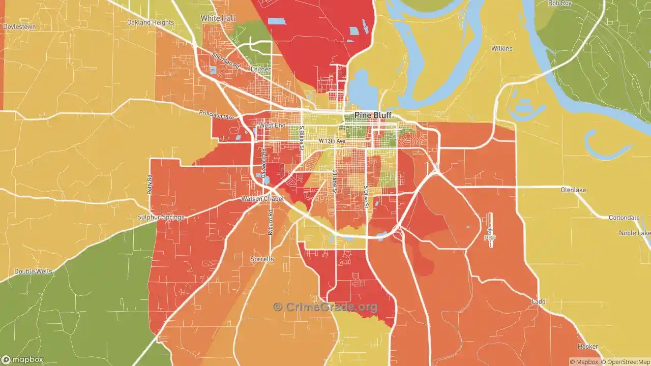 Pine Bluff, AR Murder Rates and Murder Maps