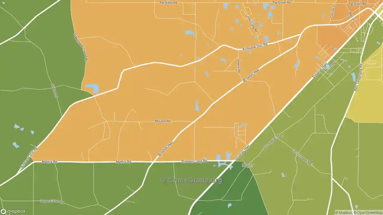 Roper, GA Murder Rates and Murder Maps