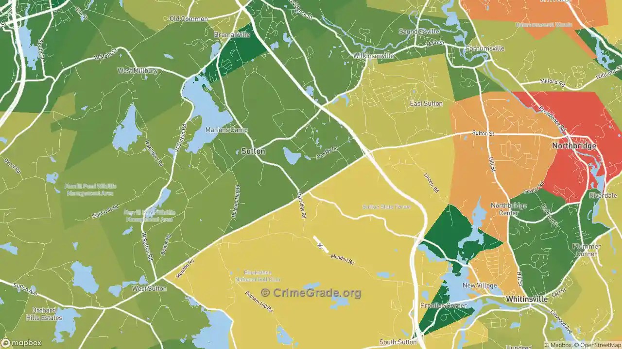 Sutton, MA Murder Rates and Murder Maps