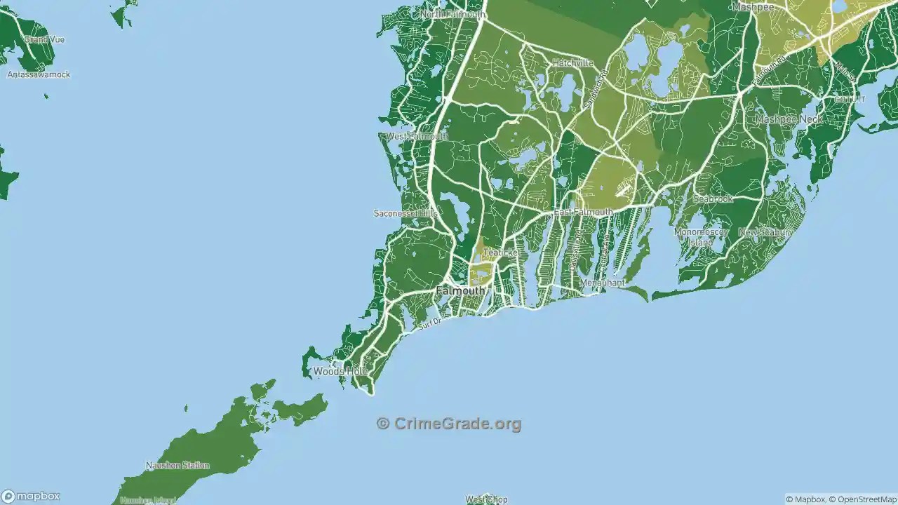 The Safest and Most Dangerous Places in 02540, MA Crime Maps and