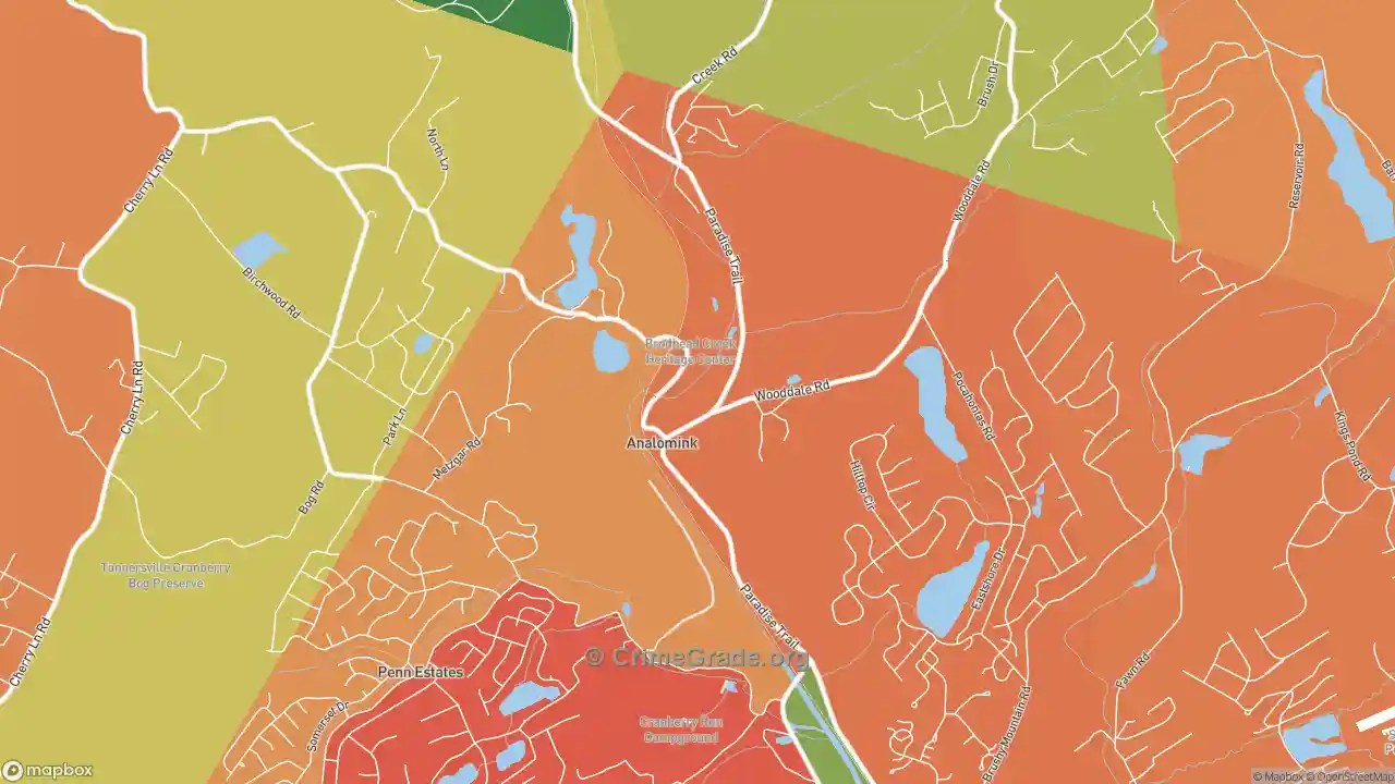 The Safest and Most Dangerous Places in 18320, PA Crime Maps and