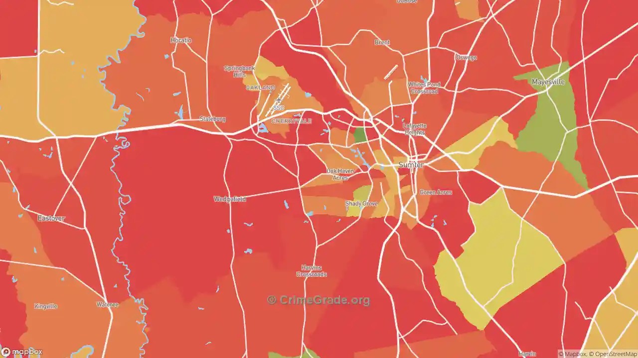 The Safest and Most Dangerous Places in 29154, SC Crime Maps and