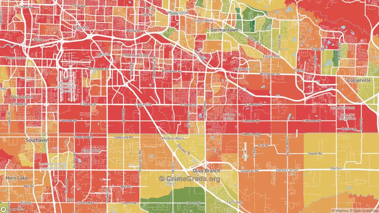 The Safest and Most Dangerous Places in 38141, TN Crime Maps and