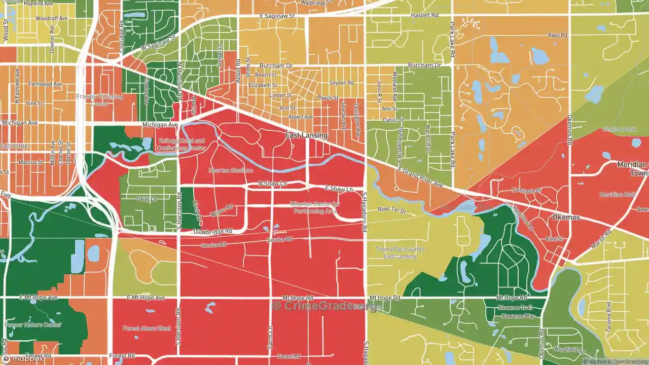 The Safest and Most Dangerous Places in 48824, MI Crime Maps and