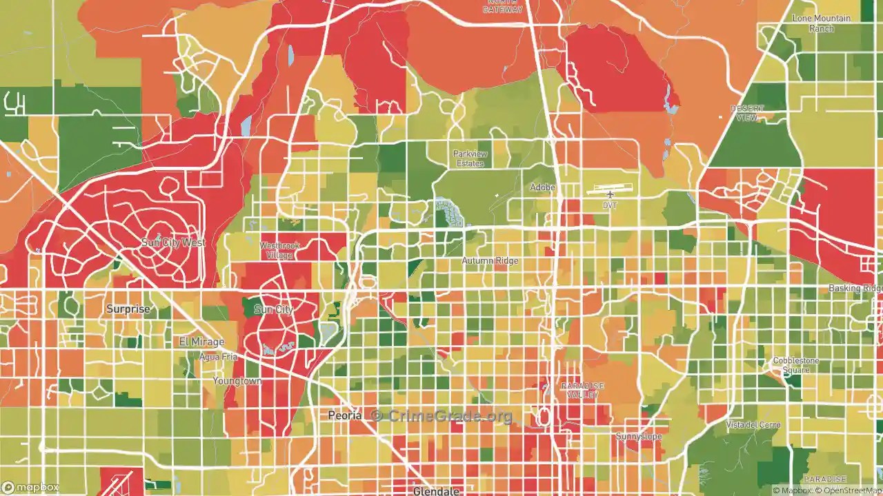 The Safest and Most Dangerous Places in 85308, AZ Crime Maps and