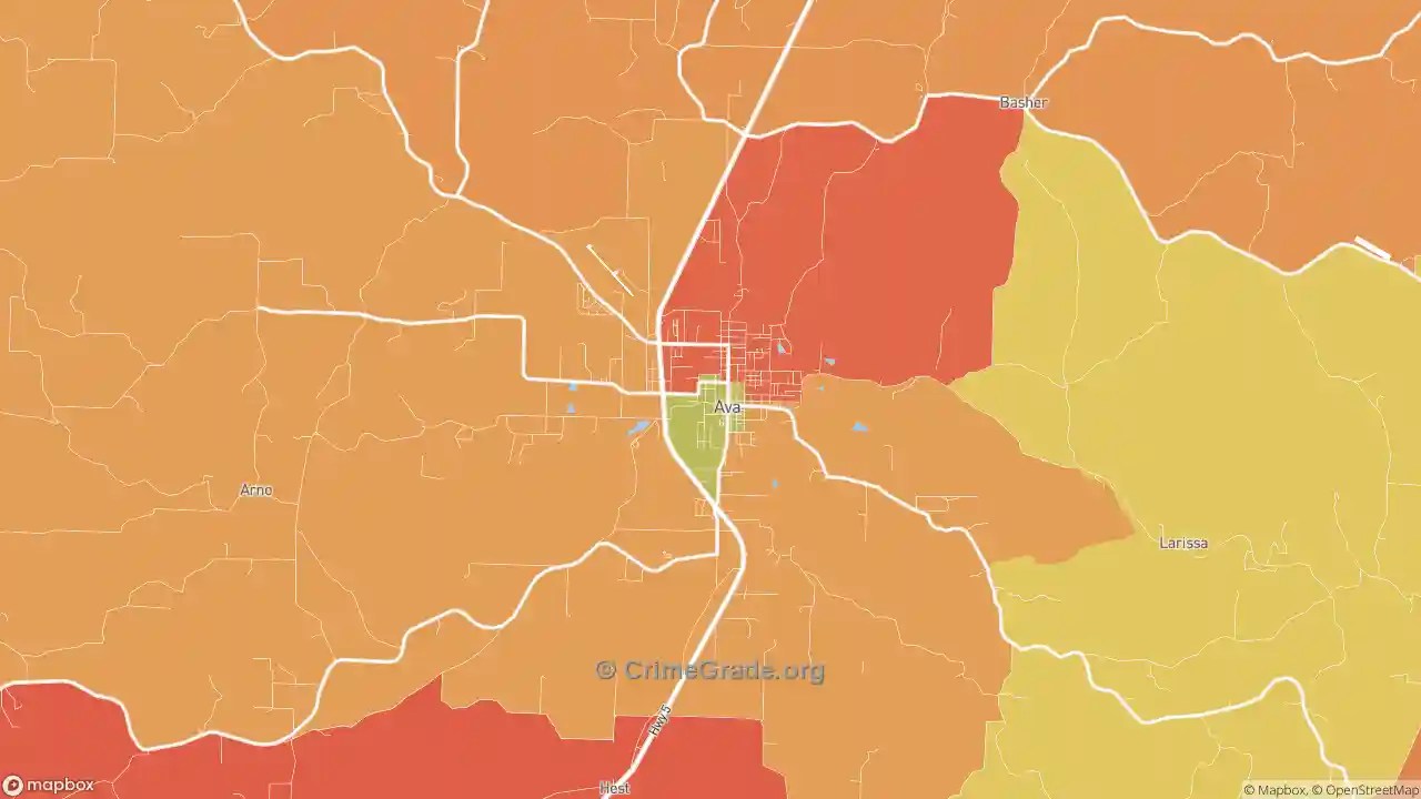 The Safest and Most Dangerous Places in Ava, MO Crime Maps and