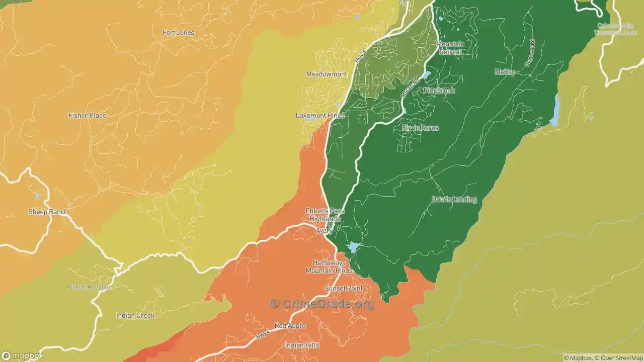 The Safest and Most Dangerous Places in Avery, CA Crime Maps and