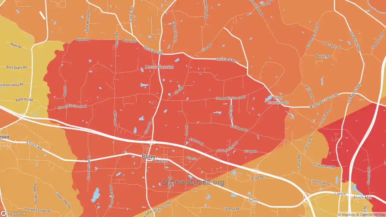 The Safest and Most Dangerous Places in Bailey, NC Crime Maps and