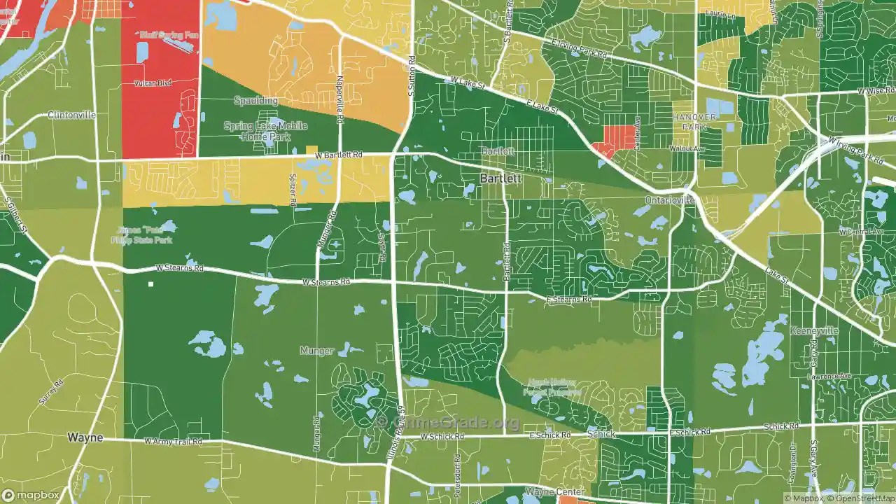 The Safest and Most Dangerous Places in Bartlett, IL Crime Maps and
