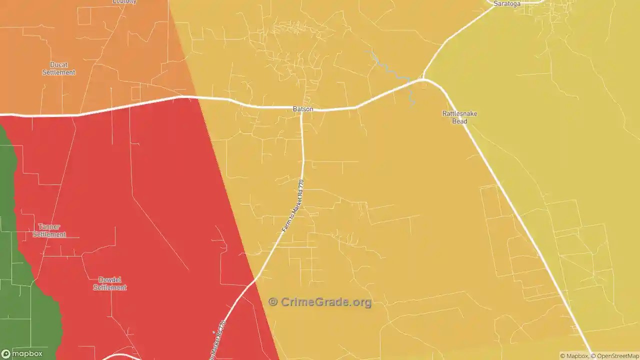The Safest and Most Dangerous Places in Batson, TX Crime Maps and