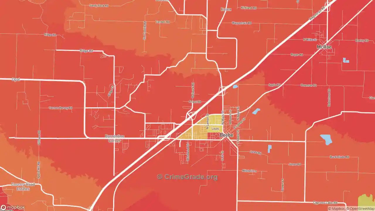 The Safest and Most Dangerous Places in Beebe, AR Crime Maps and