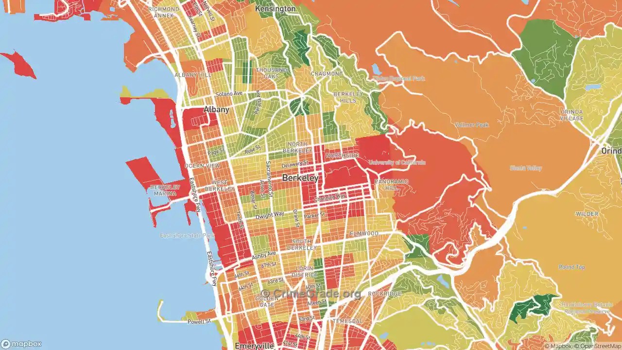The Safest and Most Dangerous Places in Berkeley, CA Crime Maps and