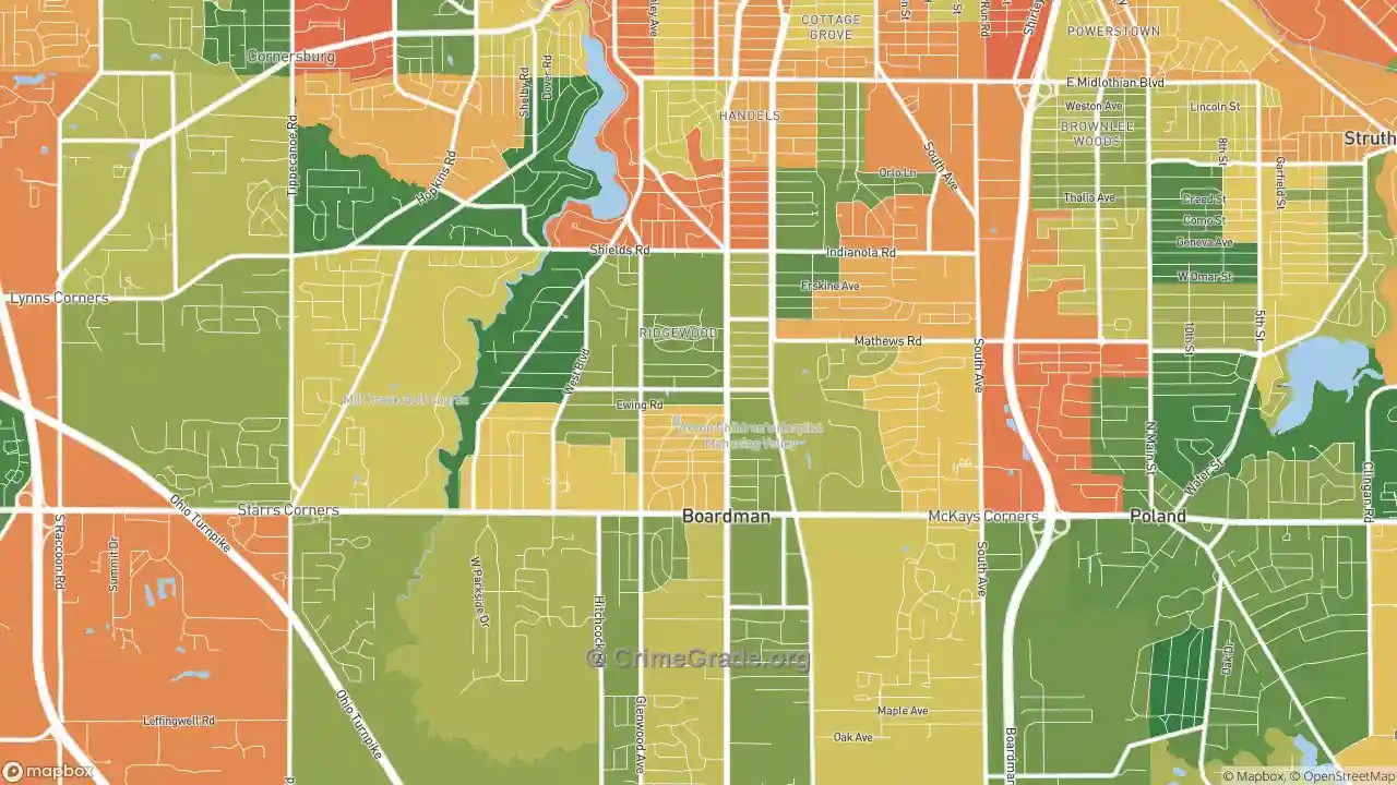 The Safest and Most Dangerous Places in Boardman, OH Crime Maps and