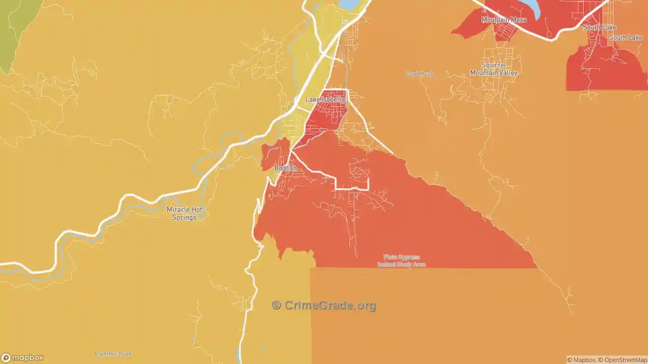 The Safest and Most Dangerous Places in Bodfish, CA Crime Maps and