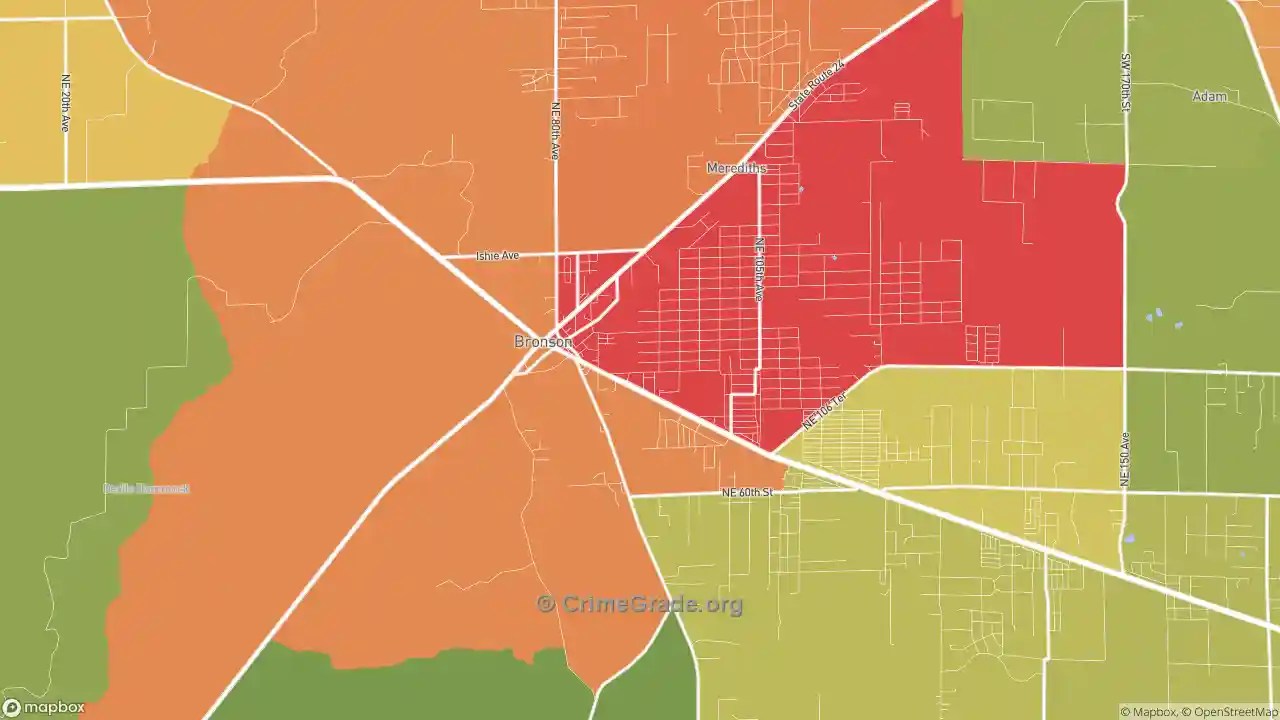 The Safest and Most Dangerous Places in Bronson, FL Crime Maps and