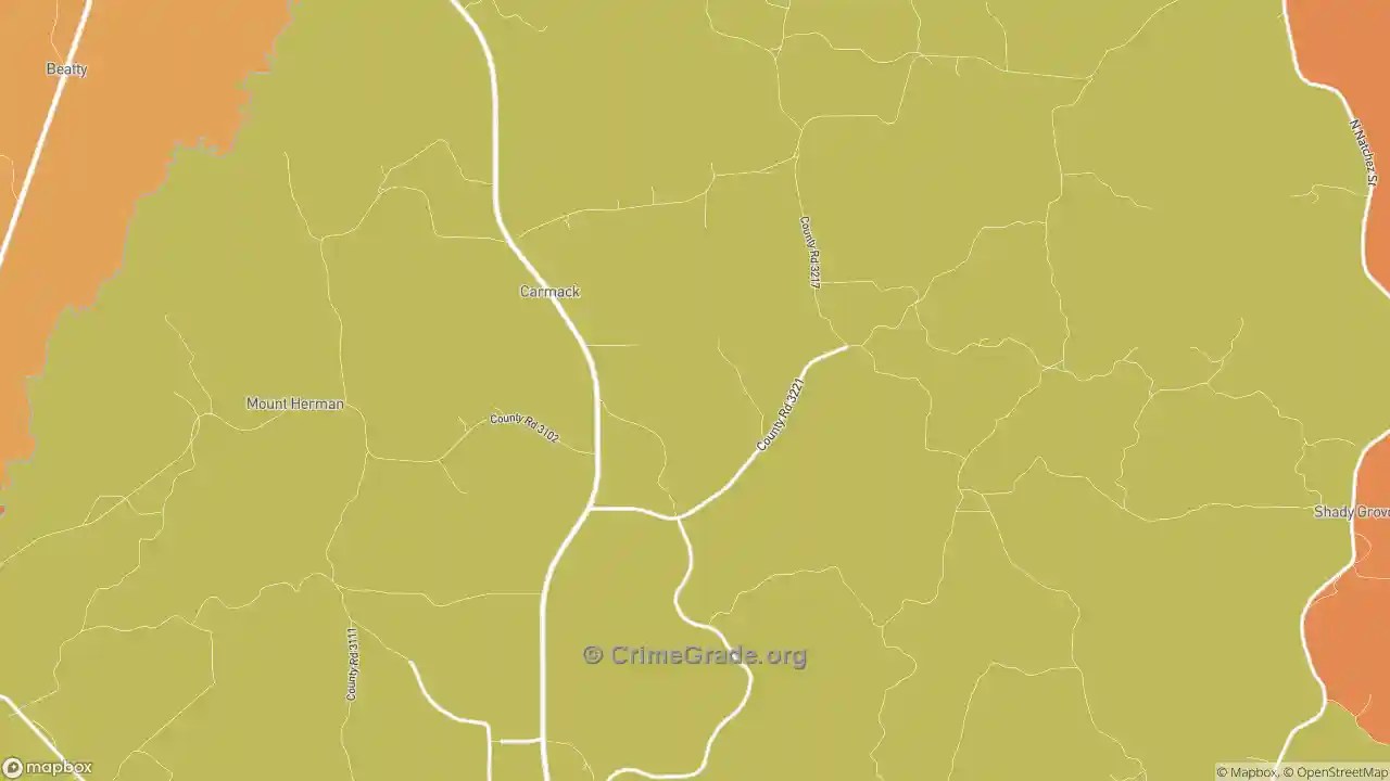 The Safest and Most Dangerous Places in Carmack, MS Crime Maps and