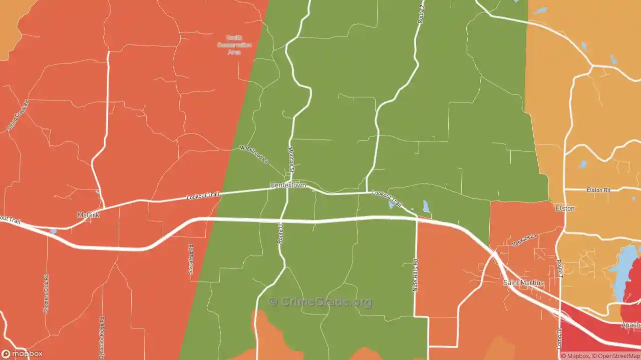 The Safest and Most Dangerous Places in Centertown, MO Crime Maps and