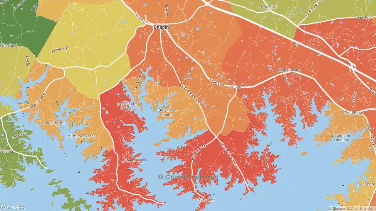 The Safest and Most Dangerous Places in Chapin, SC Crime Maps and