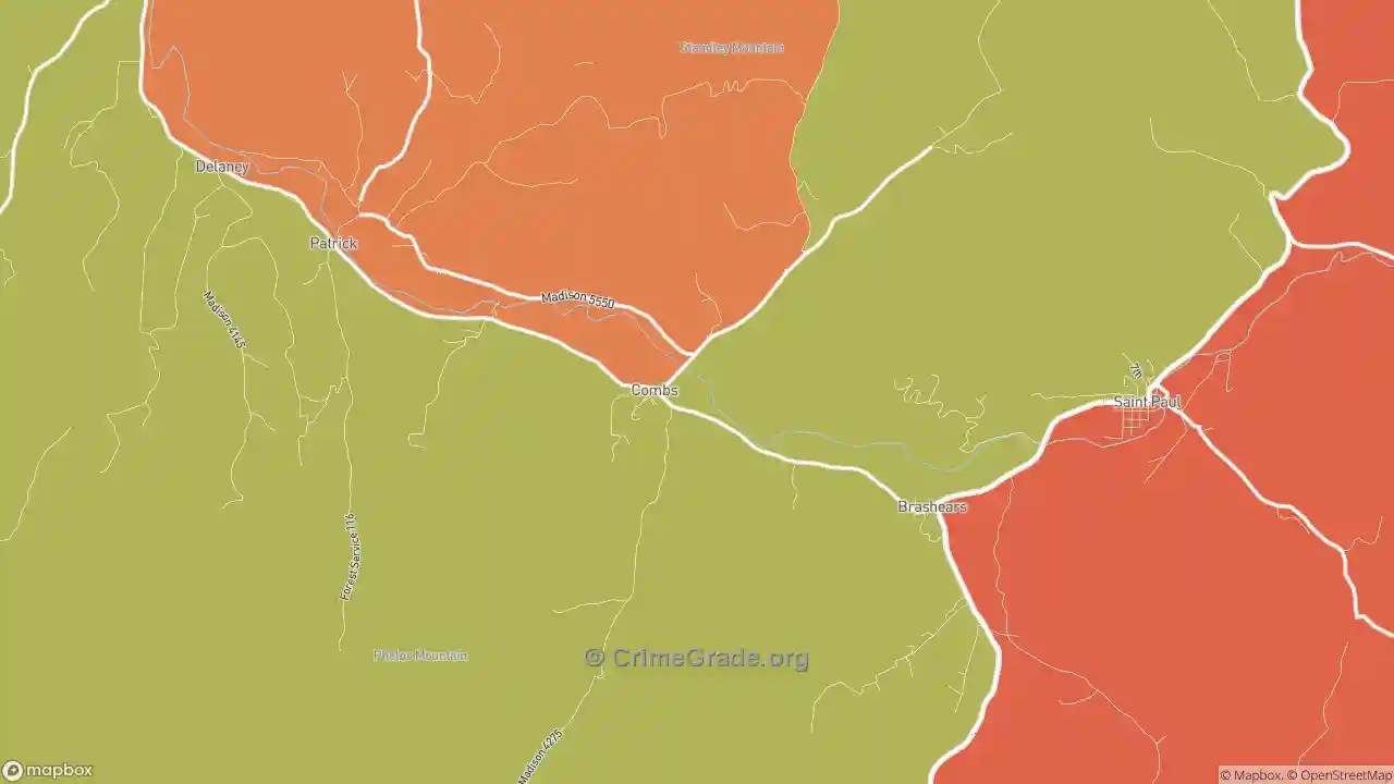 The Safest and Most Dangerous Places in Combs, AR Crime Maps and
