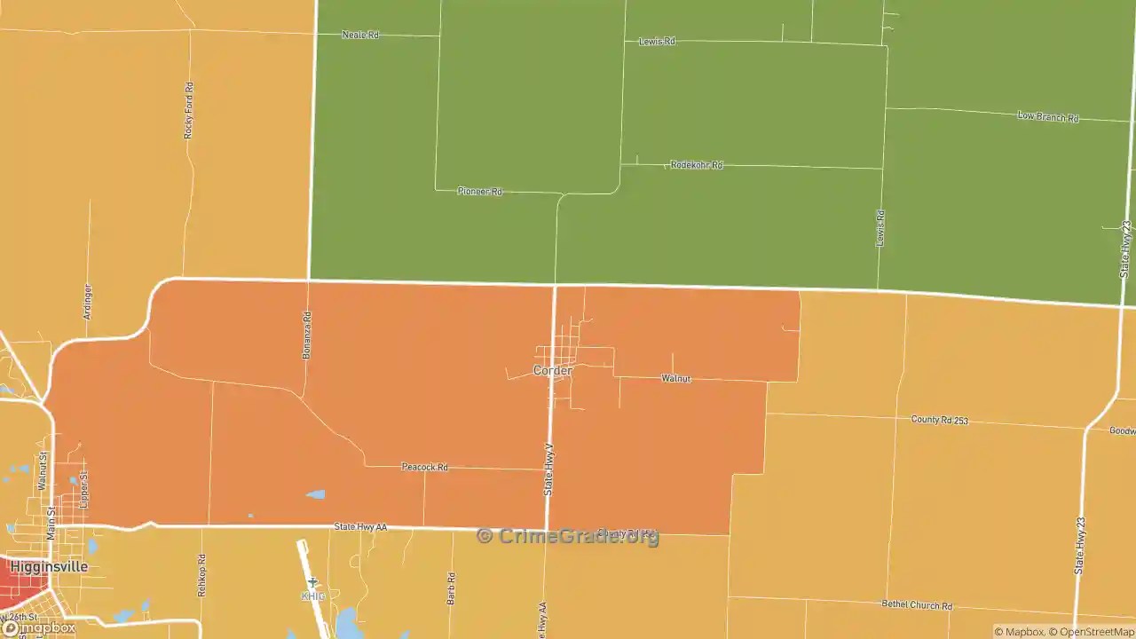 The Safest and Most Dangerous Places in Corder, MO Crime Maps and
