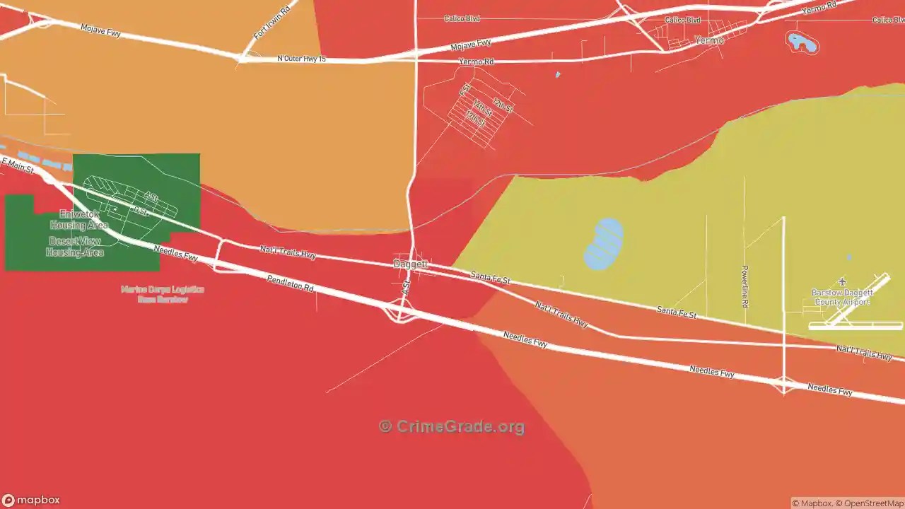 The Safest and Most Dangerous Places in Daggett, CA Crime Maps and
