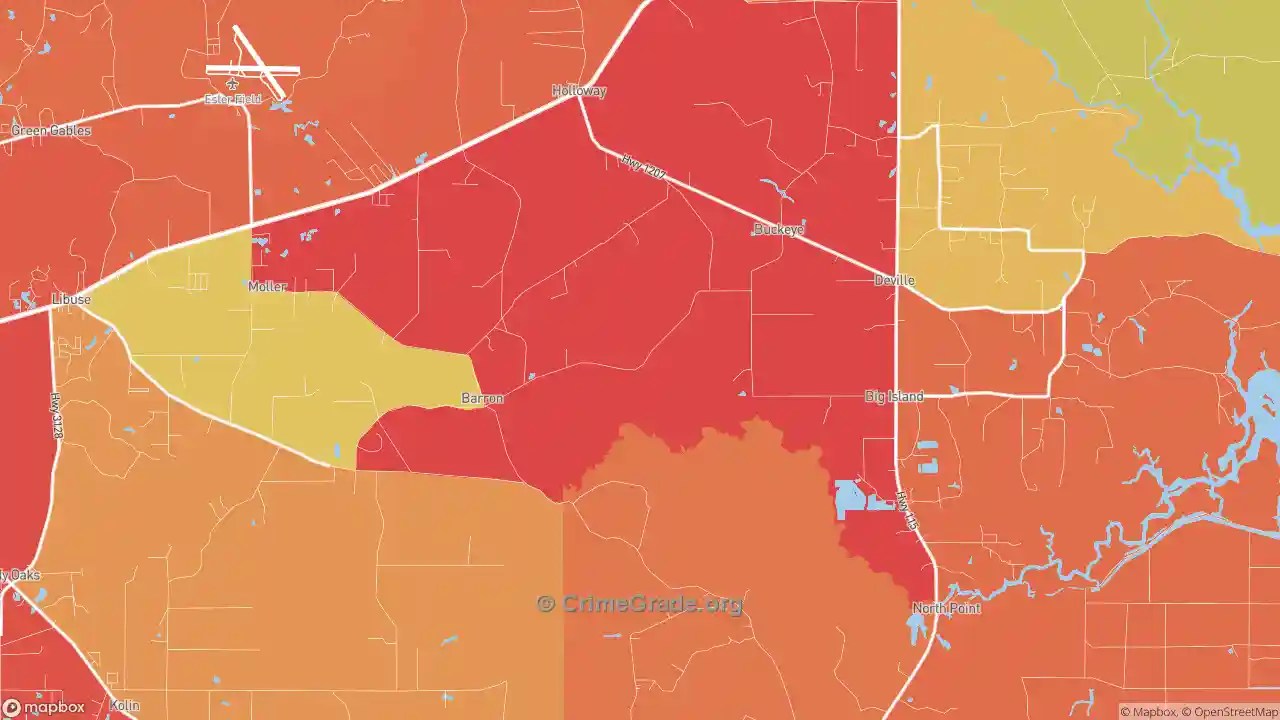 The Safest and Most Dangerous Places in Deville, LA Crime Maps and Statistics