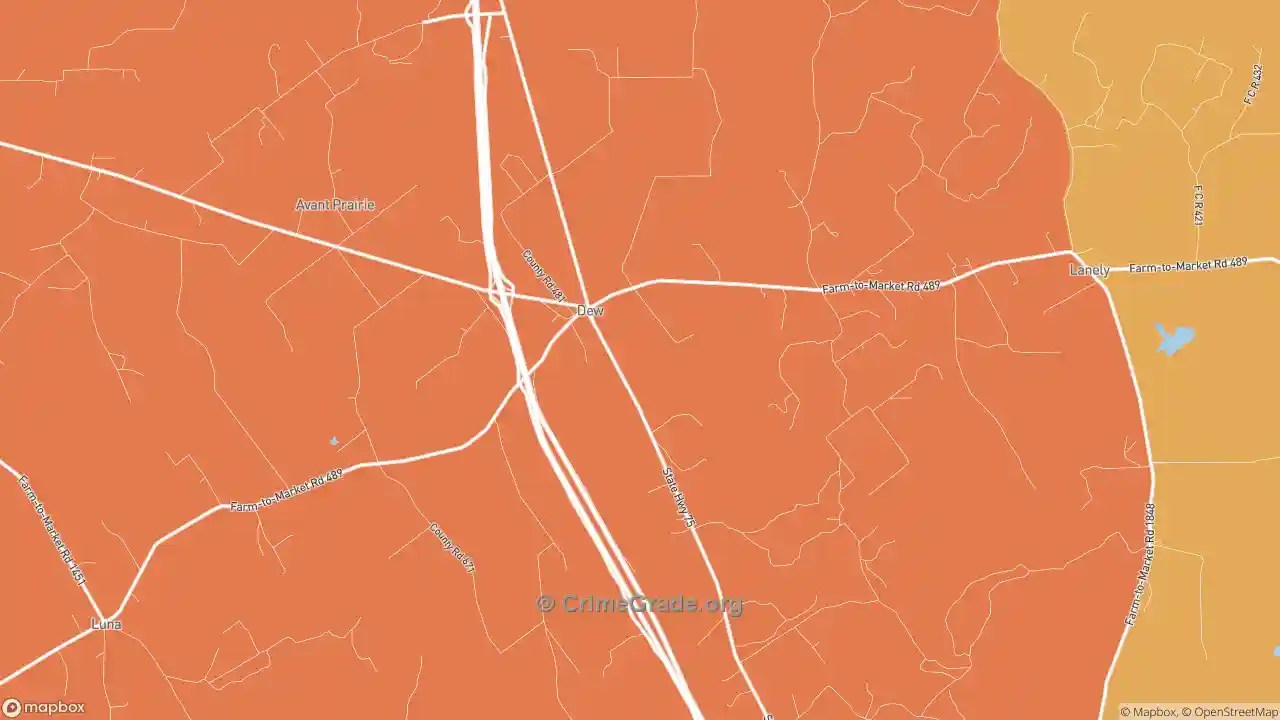 The Safest and Most Dangerous Places in Dew, TX Crime Maps and