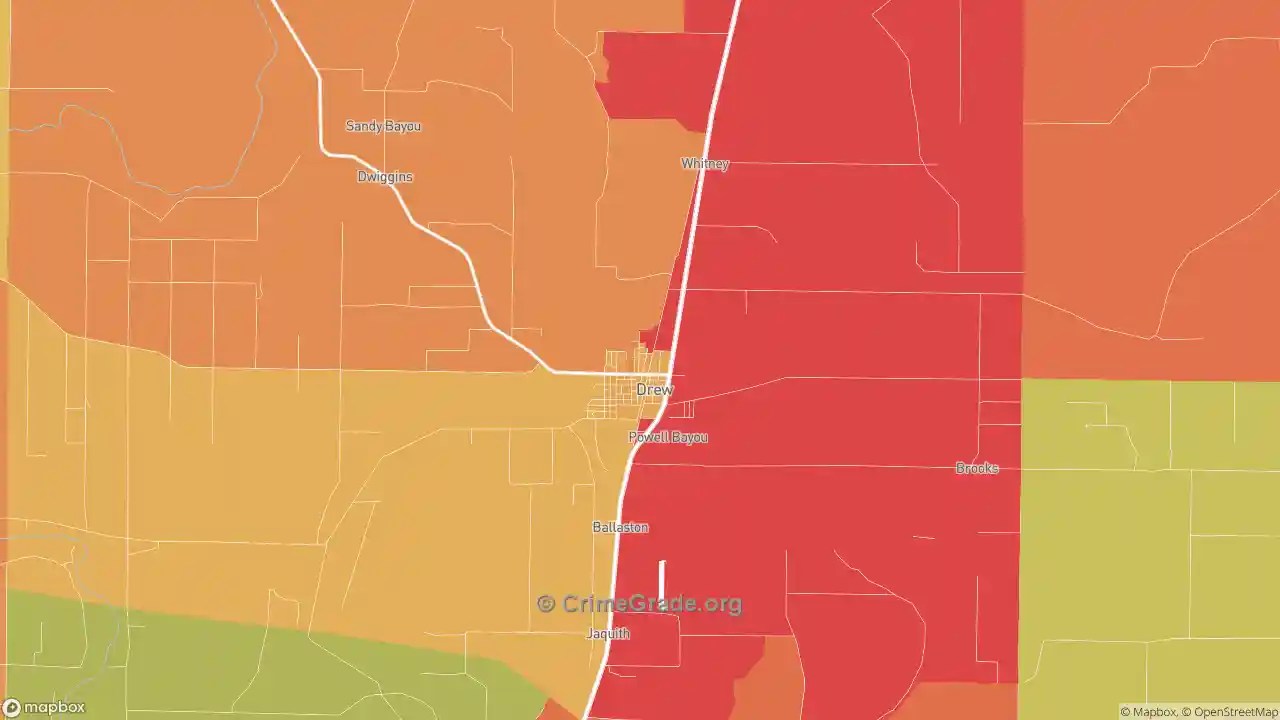 The Safest and Most Dangerous Places in Drew, MS Crime Maps and